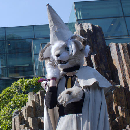 2025 - Quifrey the Oriental Cat (It/He/She), Halfsuit, Headbase by Ligris Cybernetics. Inspired by Qifrey from Witch Hat Atelier.